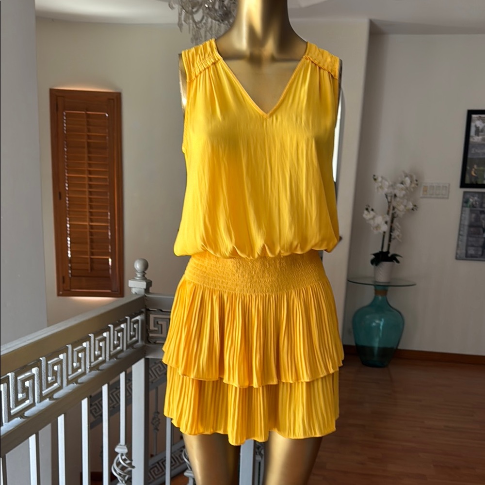Vibrant Yellow Sleeveless Dress